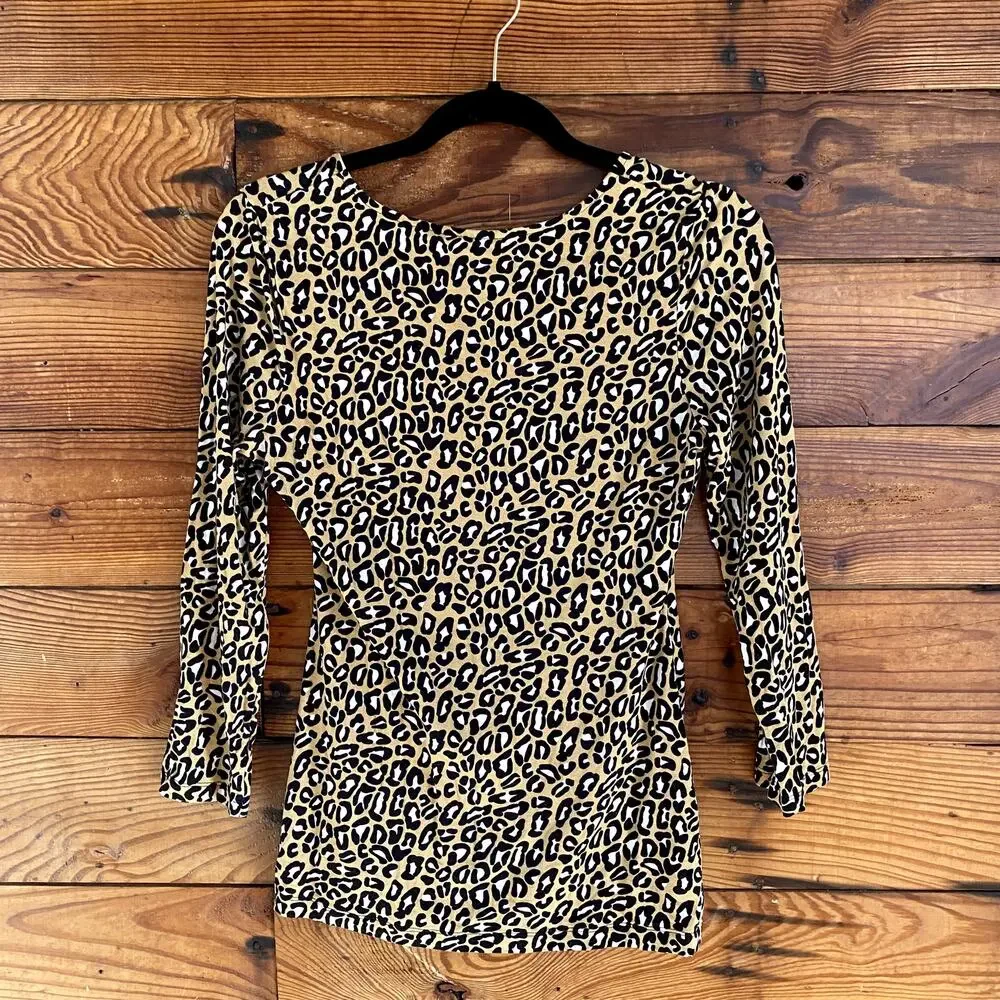 Banana Republic cheetah wrap shirt